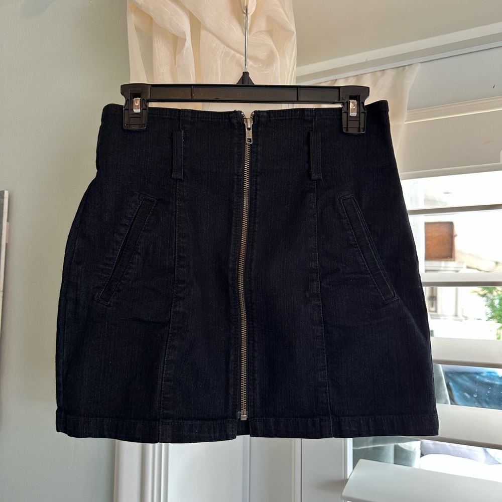 LF Denim Zip Up Skirt